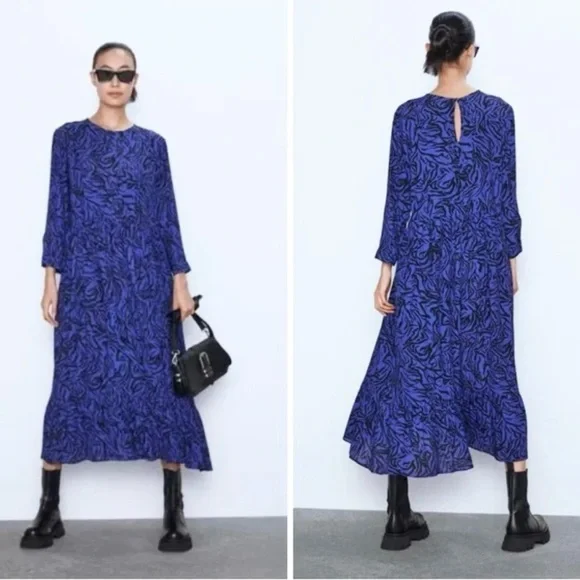 NWT Zara Animal Print Dress - Size XS - Picture 3 of 8